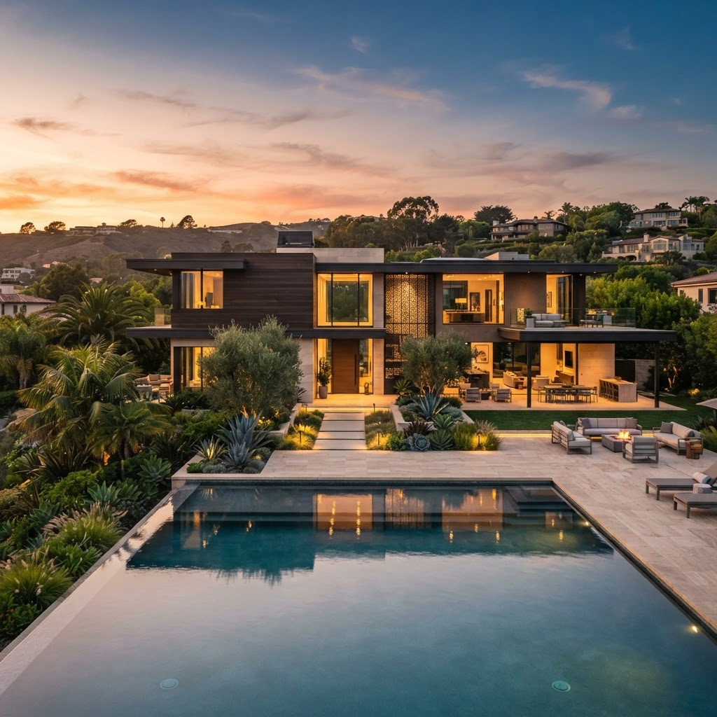 Newly completed modern home by One 7 Homes